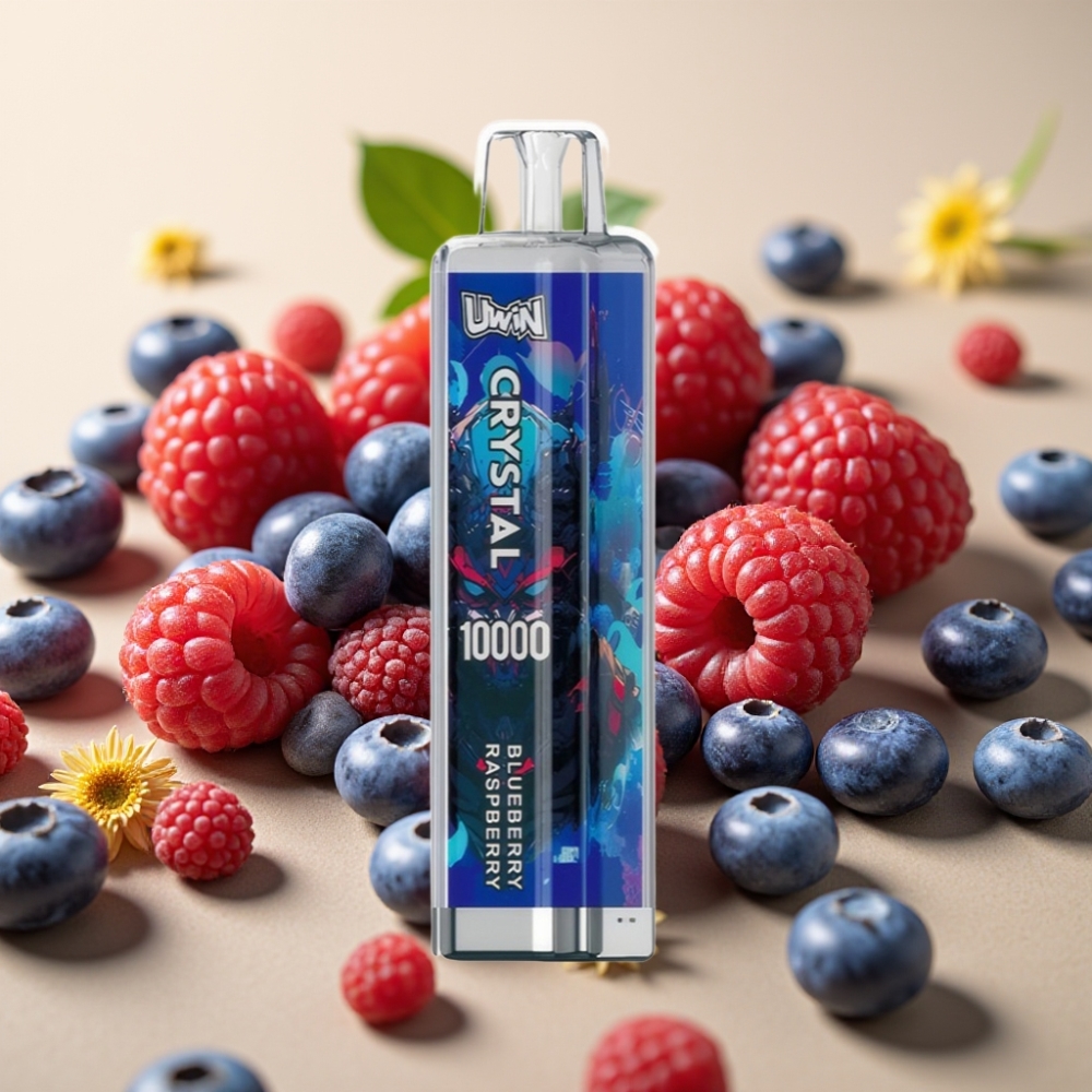 UWIN Crystal 10000 Puffs 18ml 08 Ohm RGB Borovnica Malina