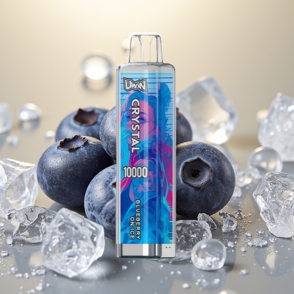 UWIN Crystal 10000 Puffs 18ml 650mAh Type-C RGB Borovnica Na Ledu