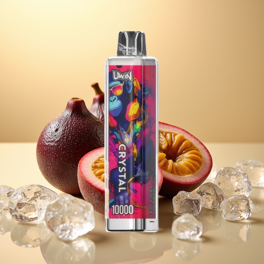 UWIN Crystal 10000 Pufova Punjenje 18ml 650mAh Type-C Mrežasti svjetleći 08 Ohm Pasijon Voće Led