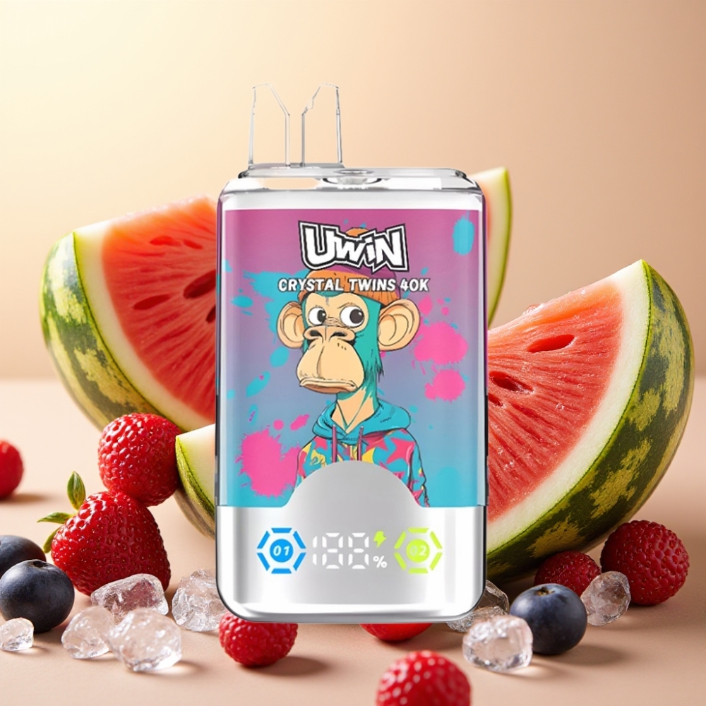UWIN Crystal Twins 40000 Puffs 32ml Lubenica i Mješavina Bobica 850mAh Type-C