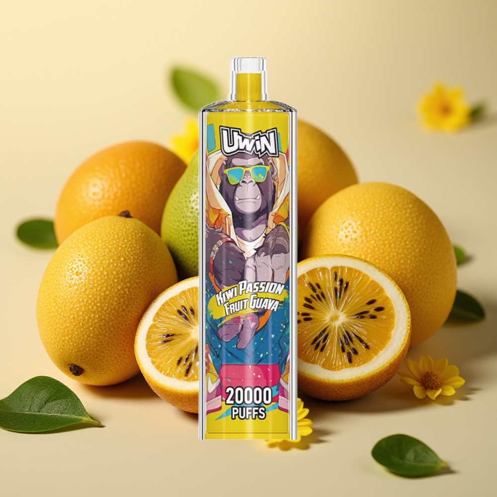 Uwin Shisha Hookah Crystal 20000 Puffs 22ml 650mAh Tip-C Mrežasti filament Aroma Kiwi Pasija Guava