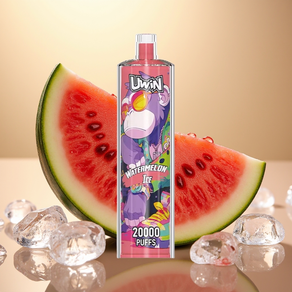 Uwin Shisha Hookah Crystal 20000 Puffs 22ml 650mAh Type-C Mrežasti coil Lubenica Led