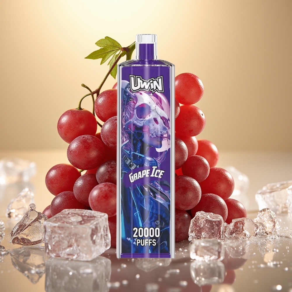 Uwin Shisha Hookah Crystal 20000 Puffs 22ml 650mAh Type-C Mrežna zavojnica Grožđe Led