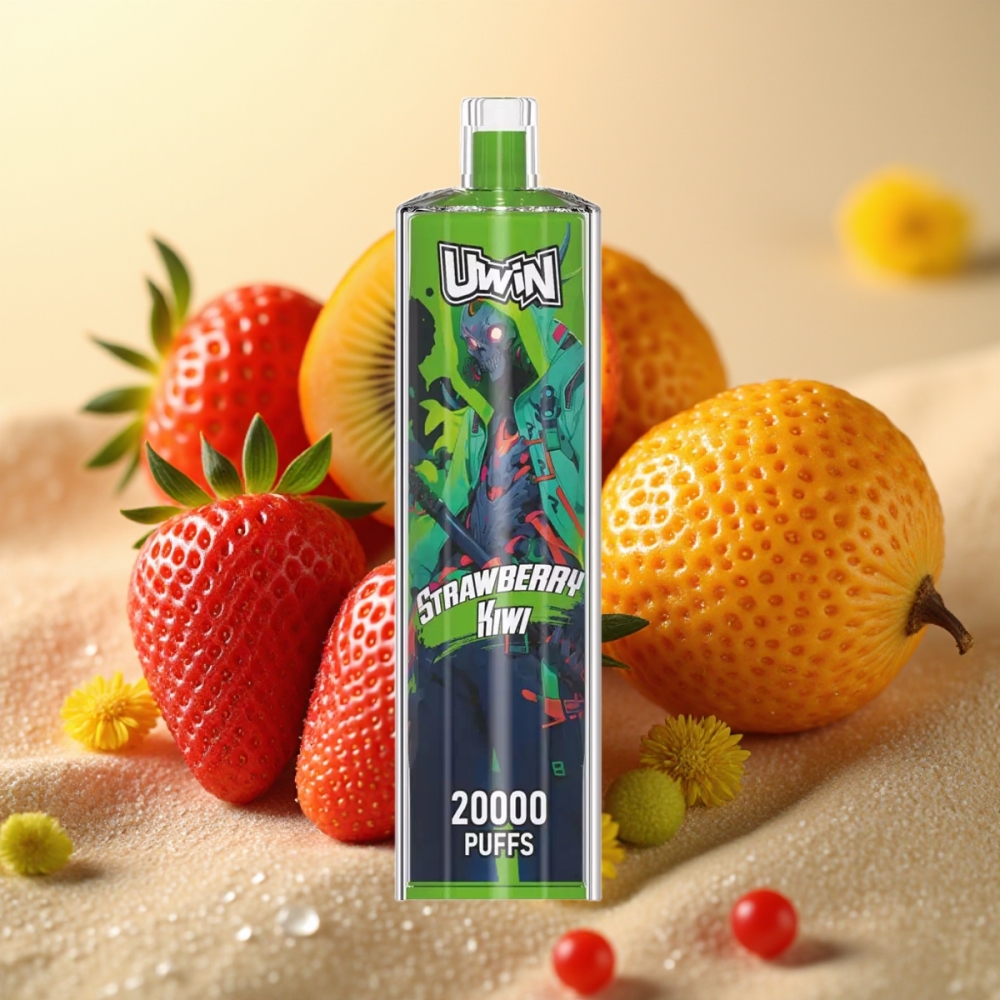 Uwin Shisha Hookah Crystal 20000 Pufova 22ml 650mAh Jagoda Kivi