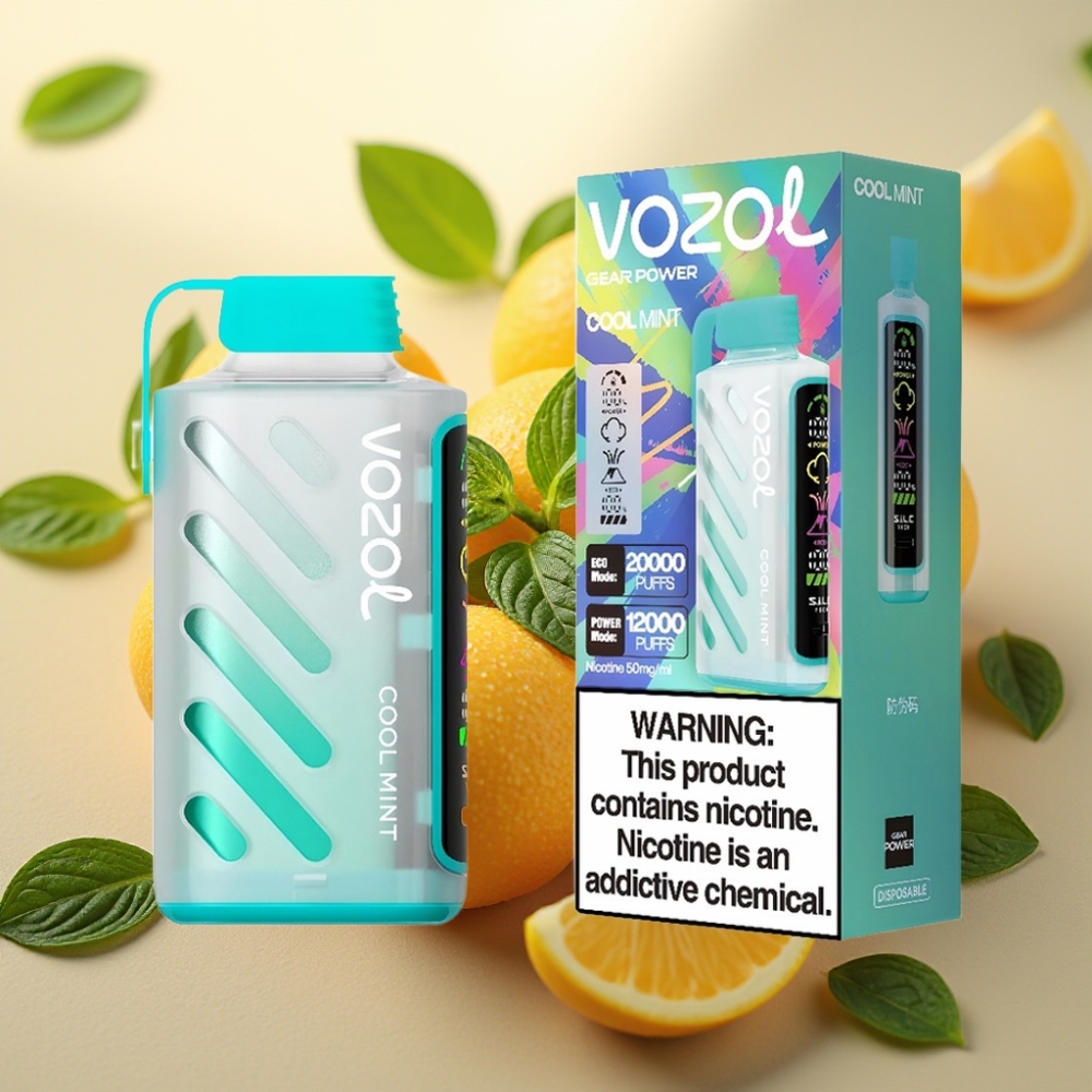 VOZOL Gear Power 20000 Pufova SiLC Tech Dual Mesh Coil 20mL 5 Hladni Mentol