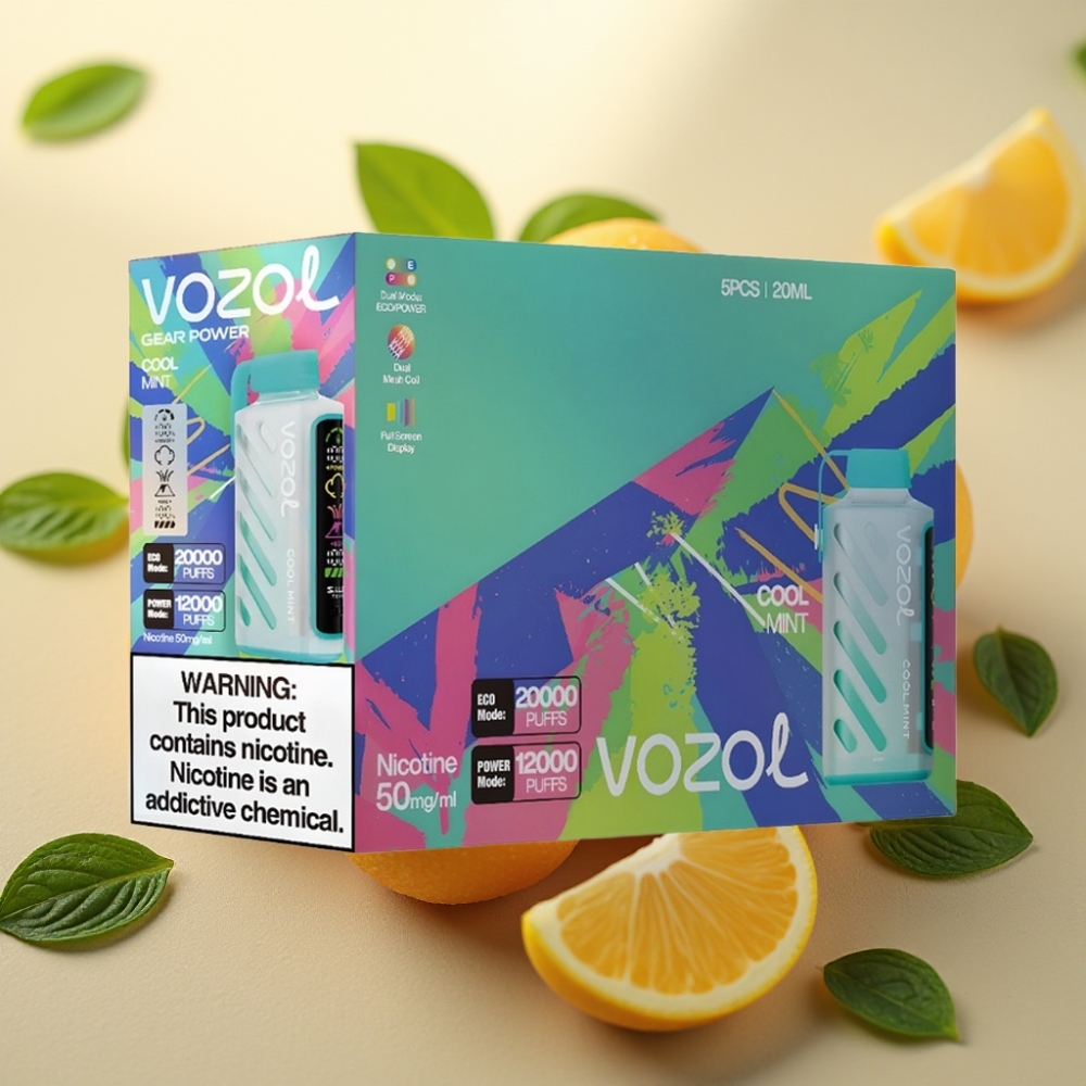VOZOL Gear Power 20000 Pufova SiLC Tech Dual Mesh Coil 20mL 5 Hladni Mentol