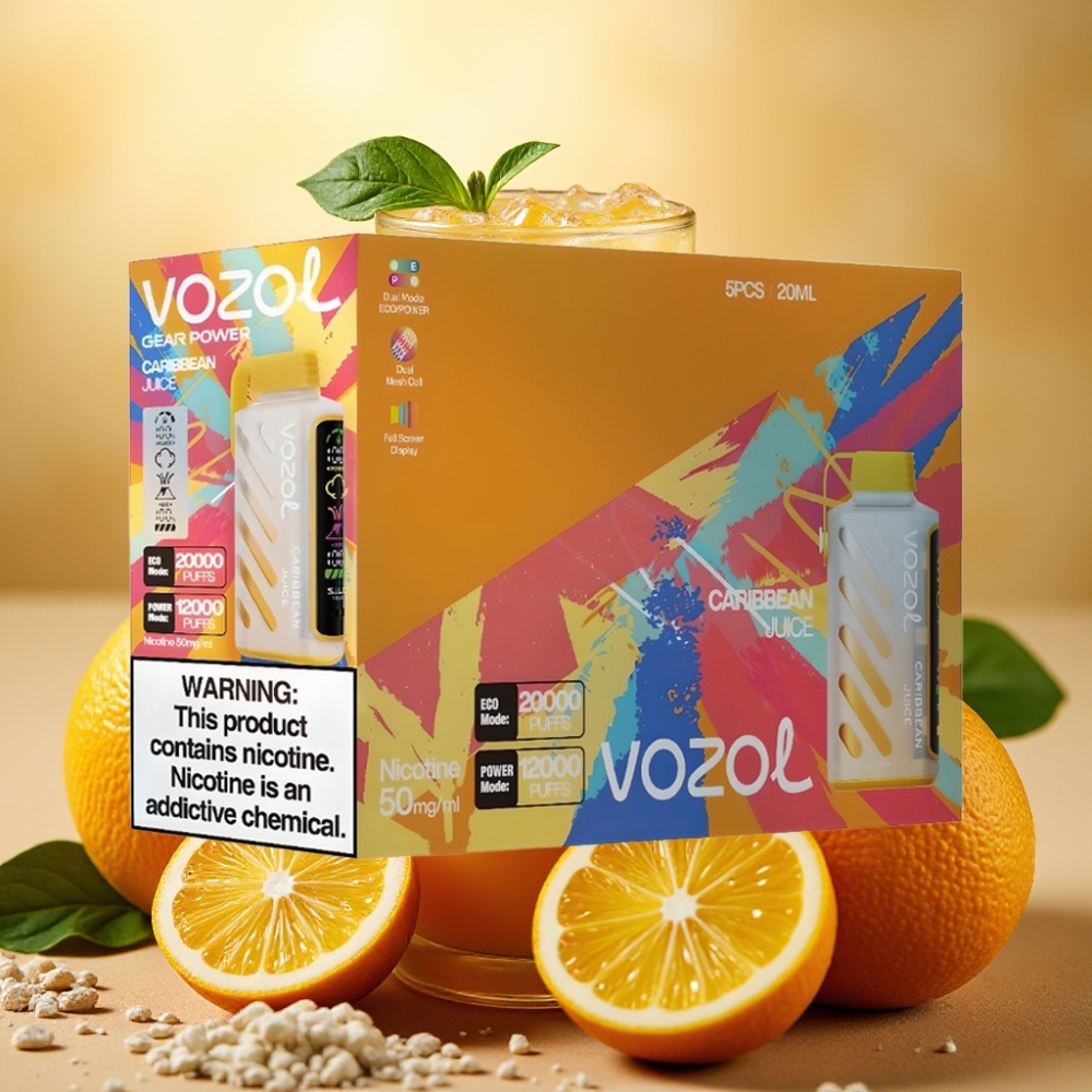 VOZOL Gear Power 20000 Pufova SiLC Tech Dual Mesh Coil Karipska Juha