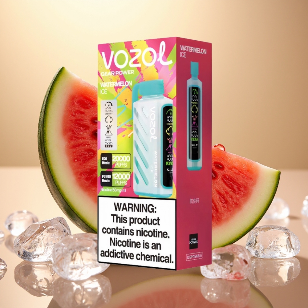 VOZOL Gear Power 20000 Puni SiLC Tech Dual Mesh Coil Lubenica Led