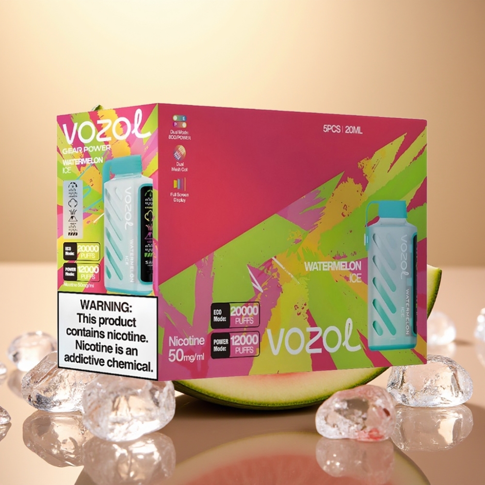 VOZOL Gear Power 20000 Puni SiLC Tech Dual Mesh Coil Lubenica Led