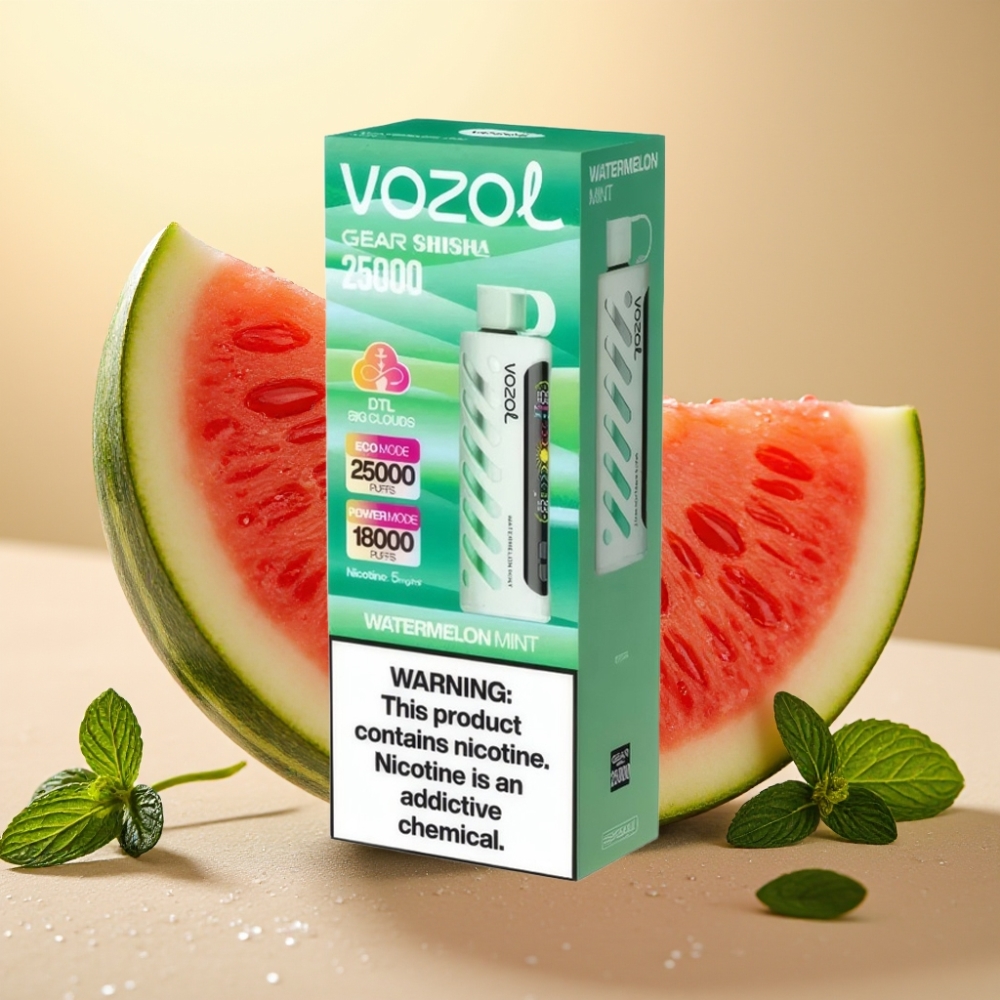 VOZOL Gear Shisha 25000 Puffs 1000mAh Dual Mesh Lubenica Metvica