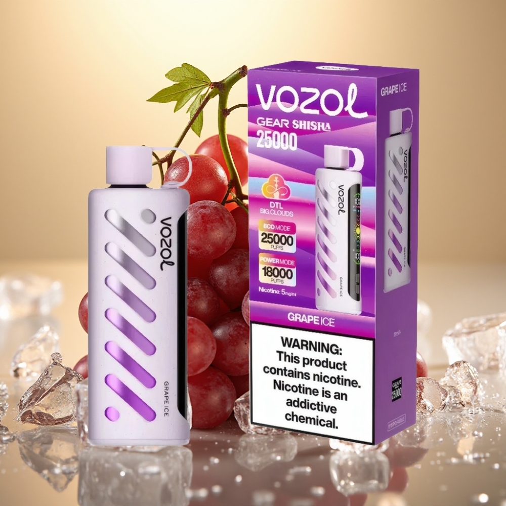 VOZOL Gear Shisha 25000 Puffs Dual Mesh 5mg/ml Ledena Grožđica