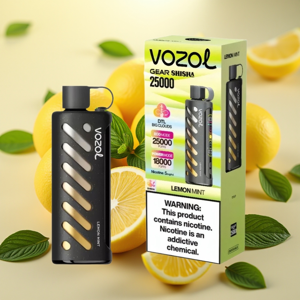 VOZOL Gear Shisha 25000 Puffs SiLC Tech 1000mAh Limeta Metvica