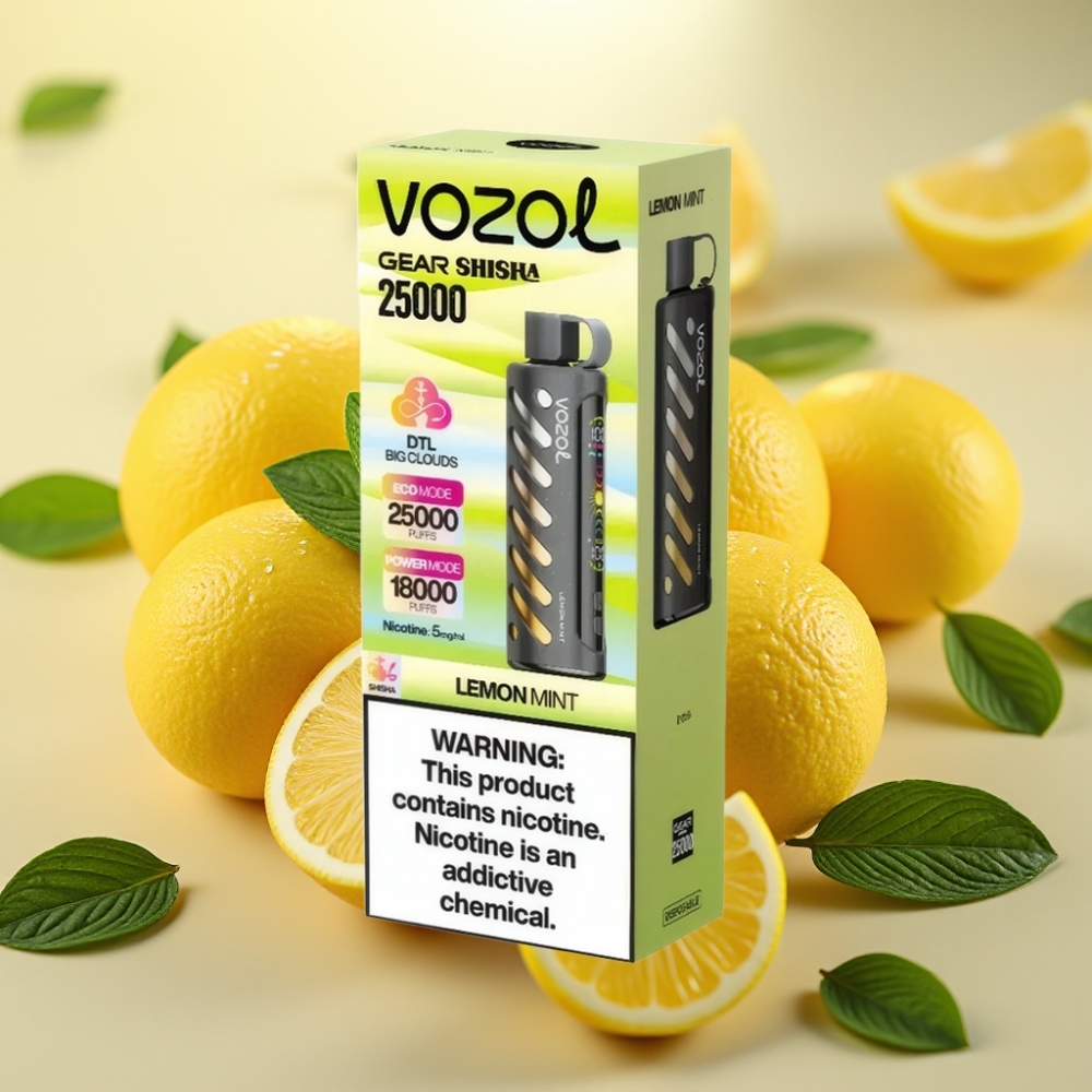 VOZOL Gear Shisha 25000 Puffs SiLC Tech 1000mAh Limeta Metvica