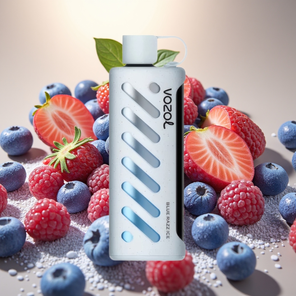 VOZOL Gear Shisha 25000 Puffs SiLC Tech Dual Mesh Plavi Razz Led