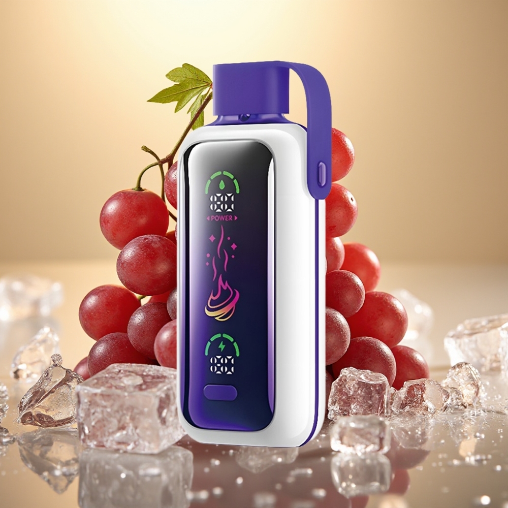 VOZOL Star 20000 Puffs Dual Mesh 650mAh HD Ekran Ledena Grožđe