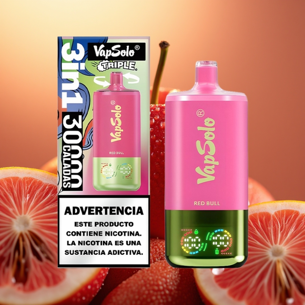 VapSolo Triple 30000 Puffs 40ml 3-tanka Tip-C Crveni Bik