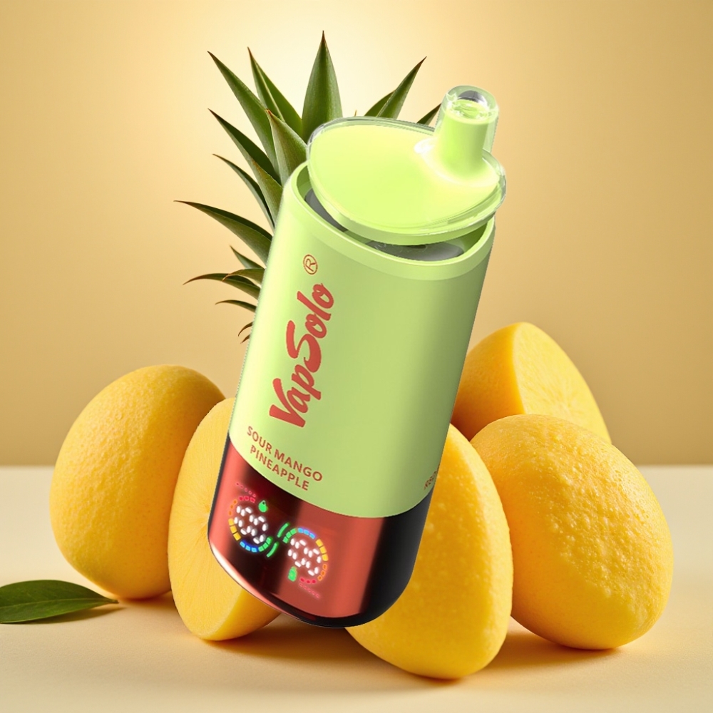 VapSolo Triple 30000 Puffs 40ml Kiselo Mango Ananas Tip-C