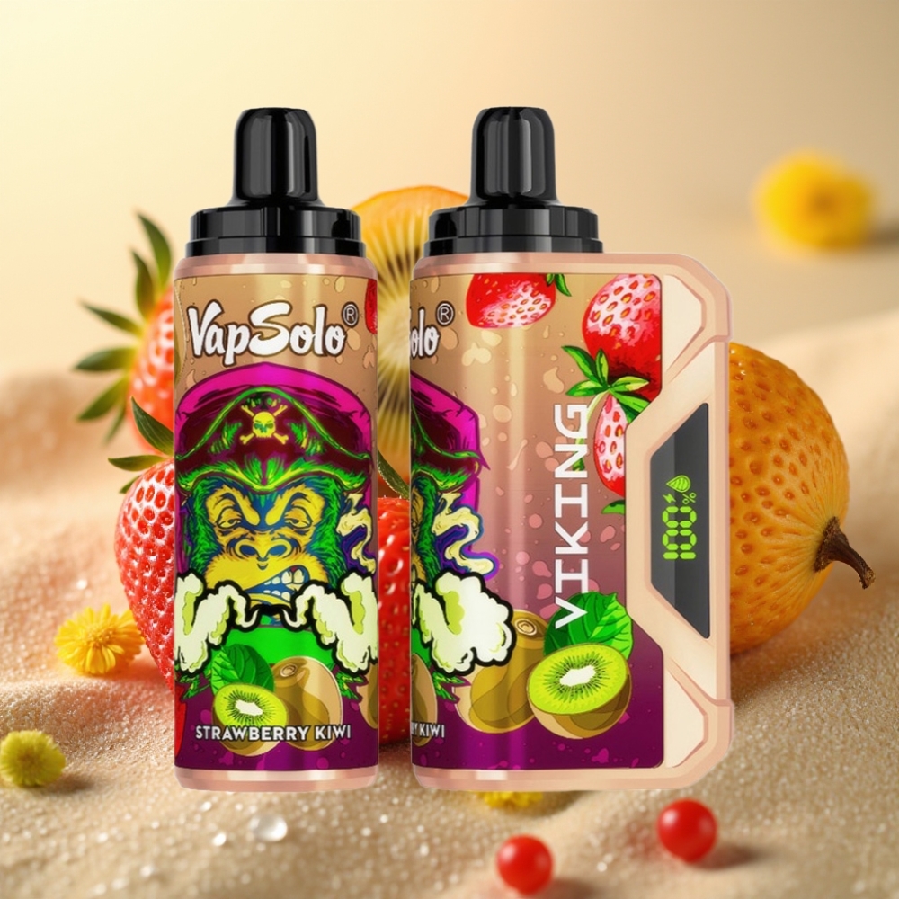 VapSolo VIKING 12000 Puffs 22ml Jagoda Kivi Type-C LED