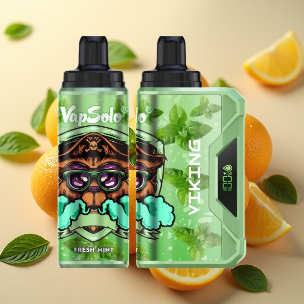 VapSolo VIKING 12000 Pufova Jednokratna E-cigareta 22ml Svježa Metvica
