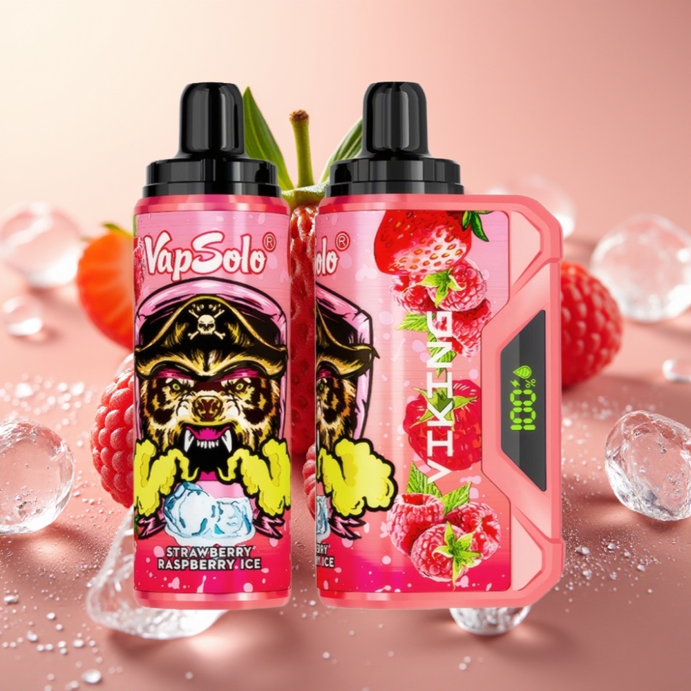 VapSolo VIKING 12000 Pufova Jednokratna Vape 22ml Jagoda Malina Led