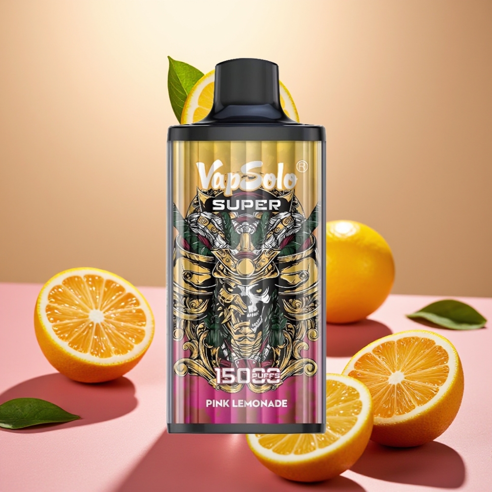 Vapsolo Super 15000 Puffs 40ml 850mAh Type-C Super Ružičasti Limunada