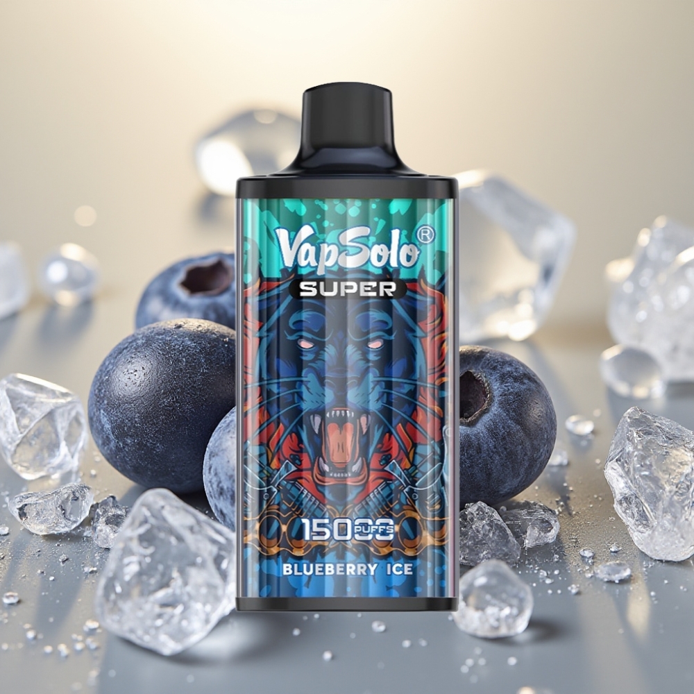 Vapsolo Super 15000 Puffs 40ml 850mah Type-C Borovnica Led