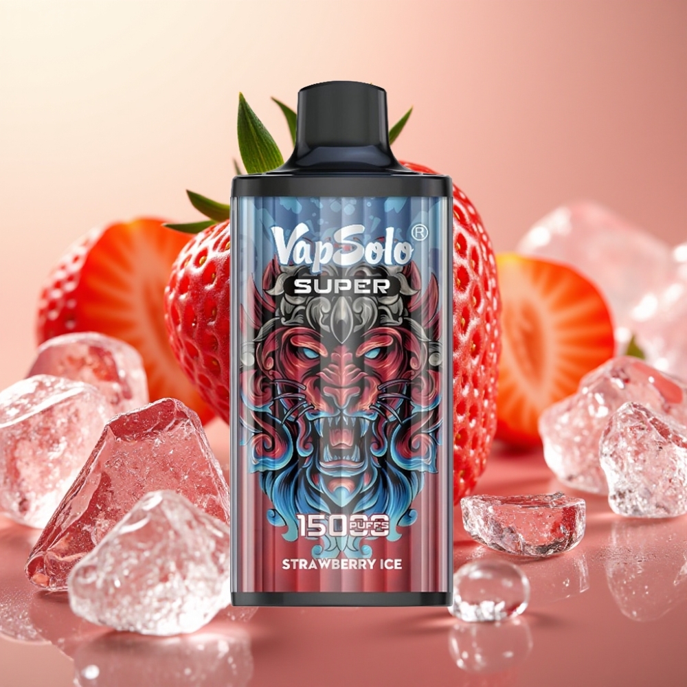 Vapsolo Super 15000 Puffs 40ml Jagoda Led 850mah Type-C Mesh