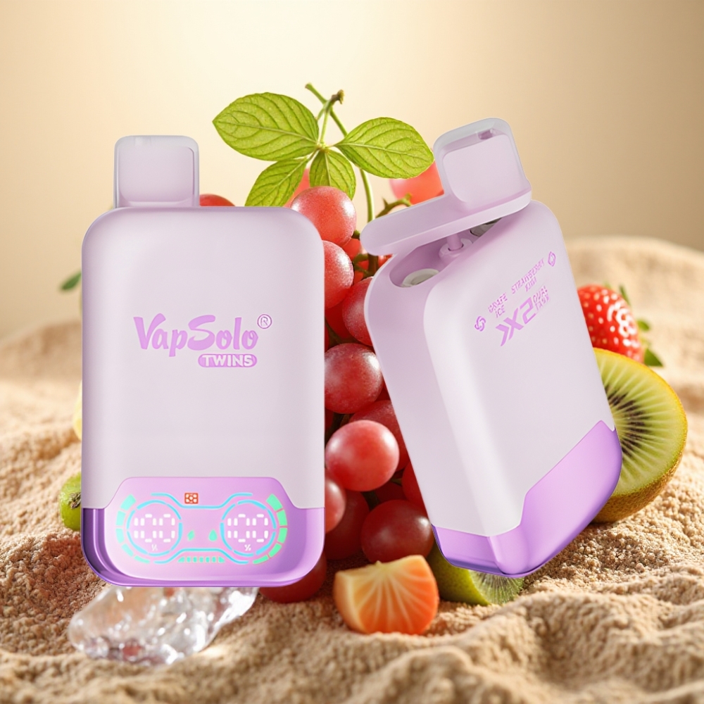 Vapsolo Twins 20000 Puffova 40ml 20mg/50mg Type-C Grožđe Led  Jagoda Kivi