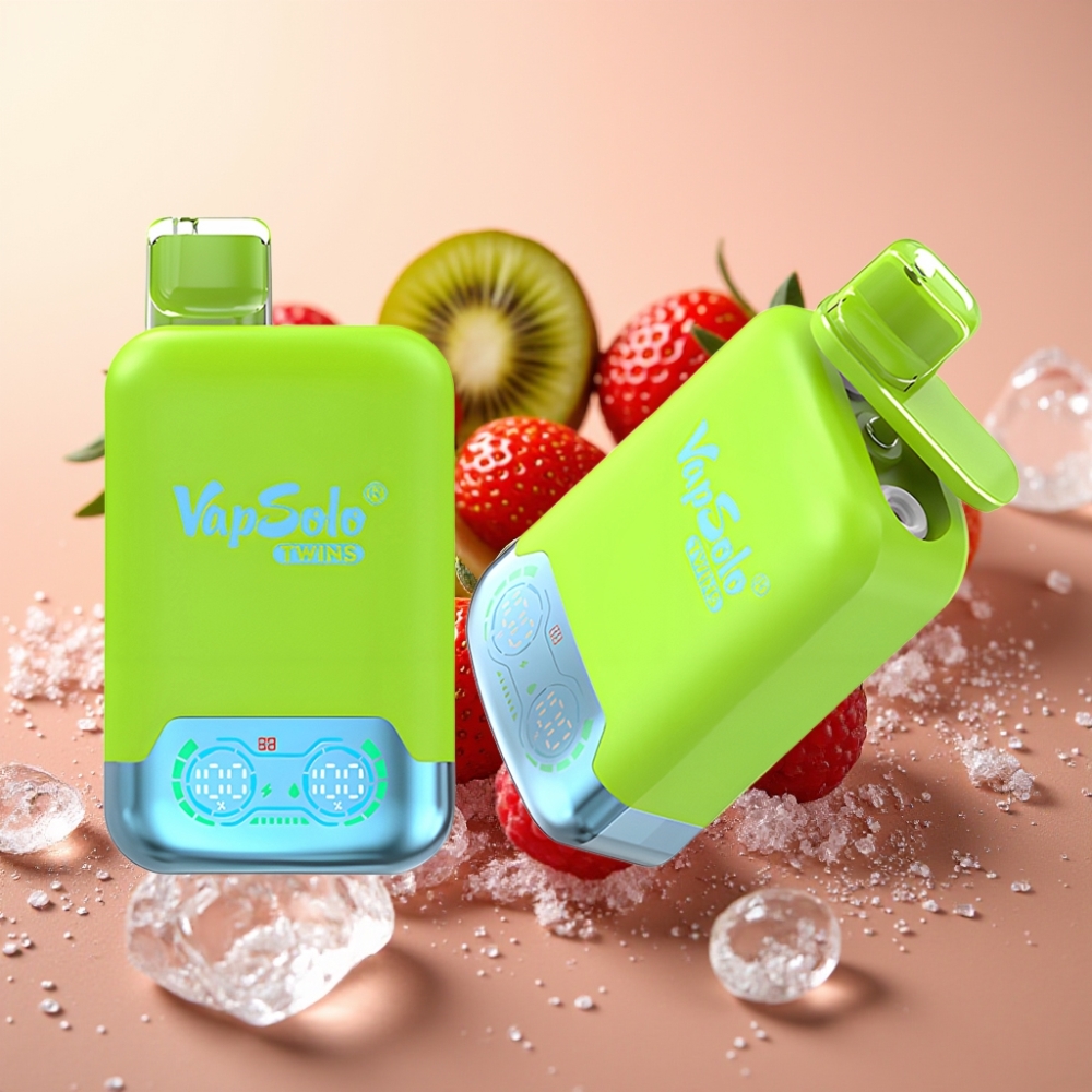 Vapsolo Twins 20000 Puffs 40ml Jagoda Kivi  Jagoda Malina Trešnja Led