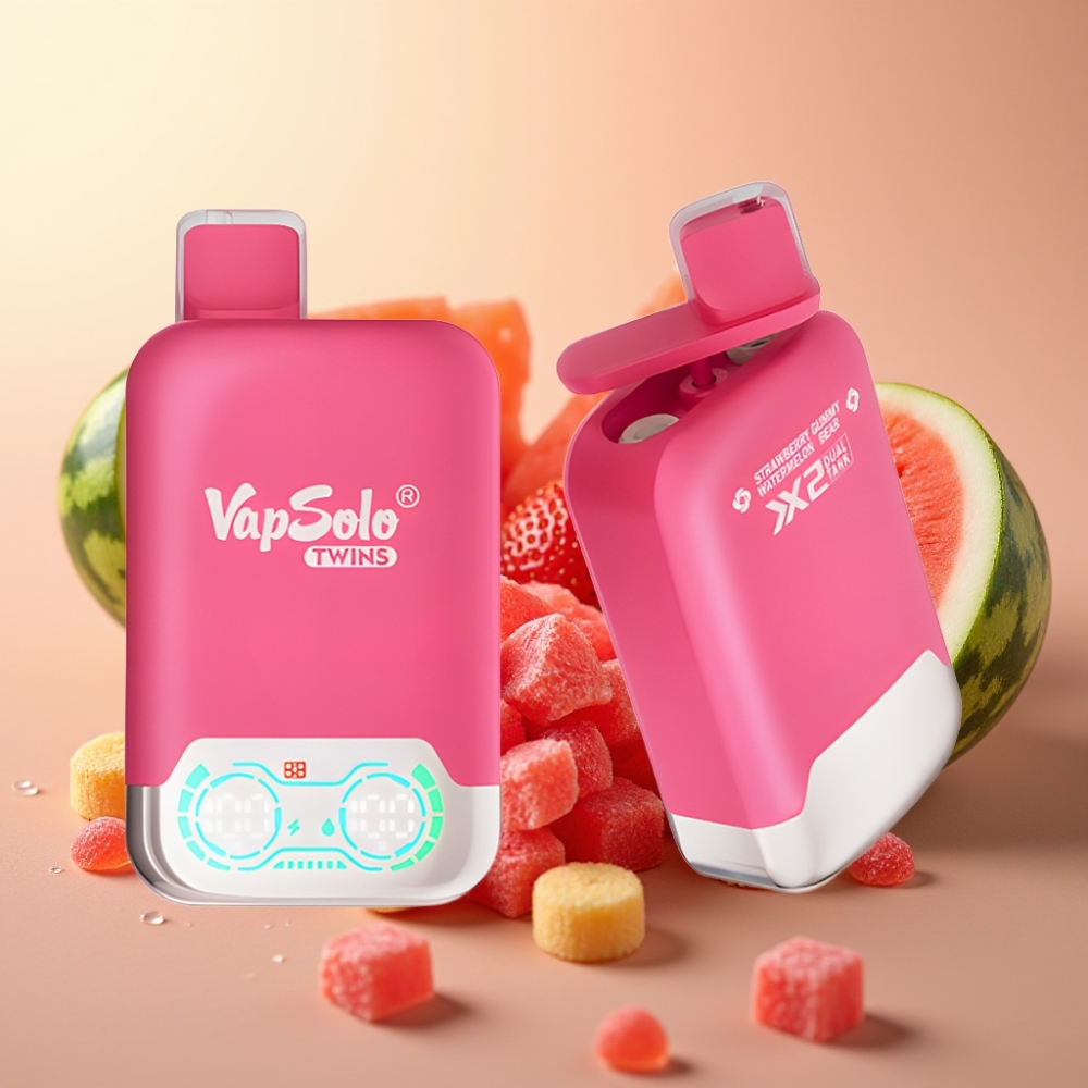 Vapsolo Twins 20000 Puffs 40ml Jagoda Lubenica  Medvjedić Gumica