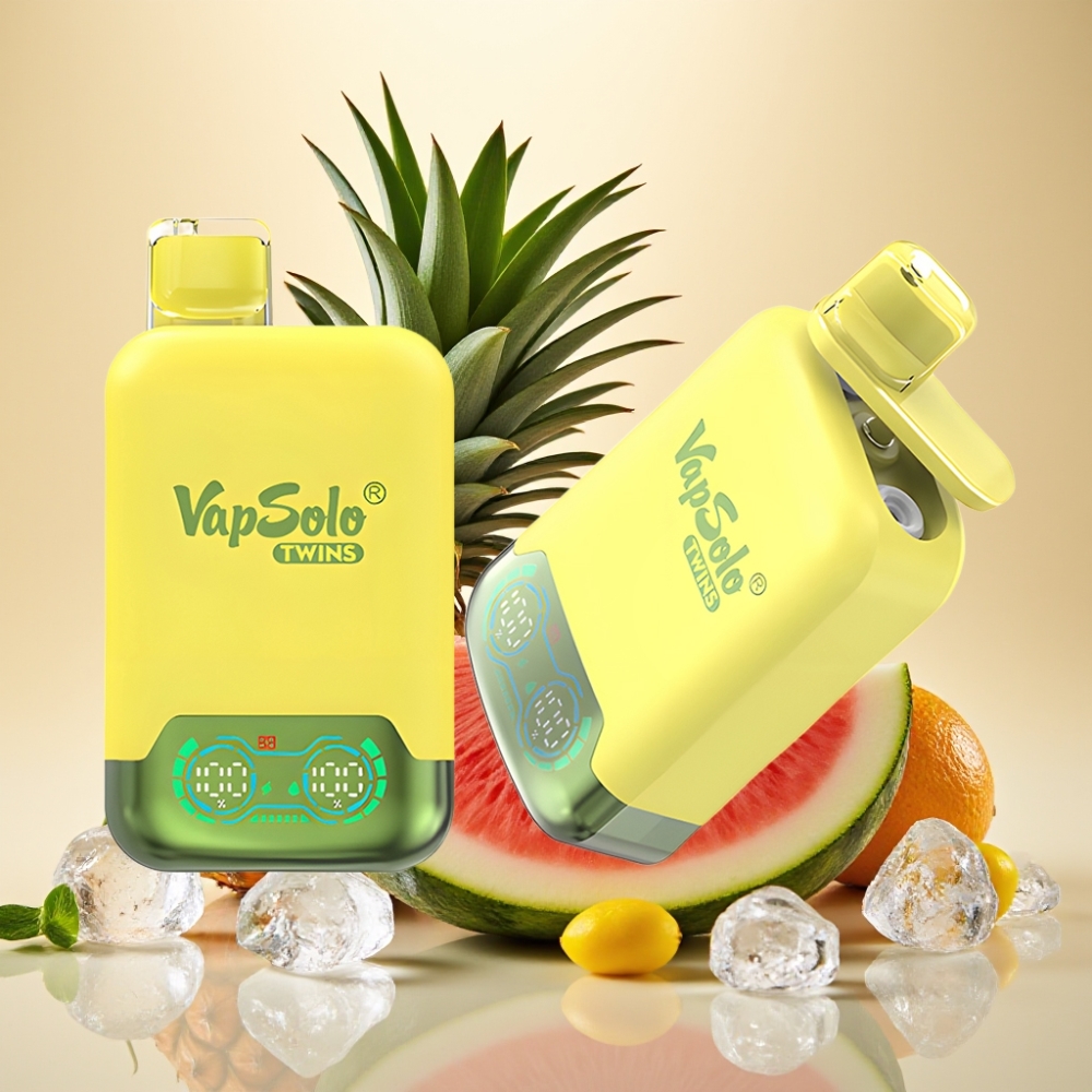 Vapsolo Twins 20000 Puffs 40ml Tip-C Ananas Kokos  Lubenica Led