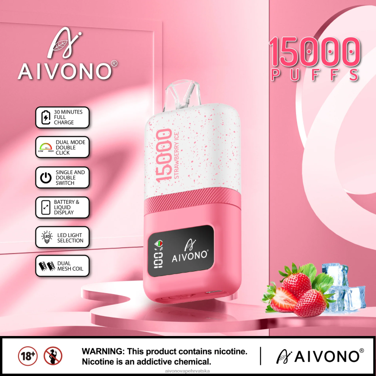 Aivono AIM magic 15000 led od jagoda - F404271 Aivono Vape Review