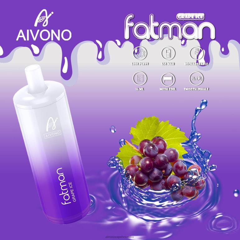 Aivono FATMAN 6800 led od grožđa - F404224 Aivono Vape Hrvatska