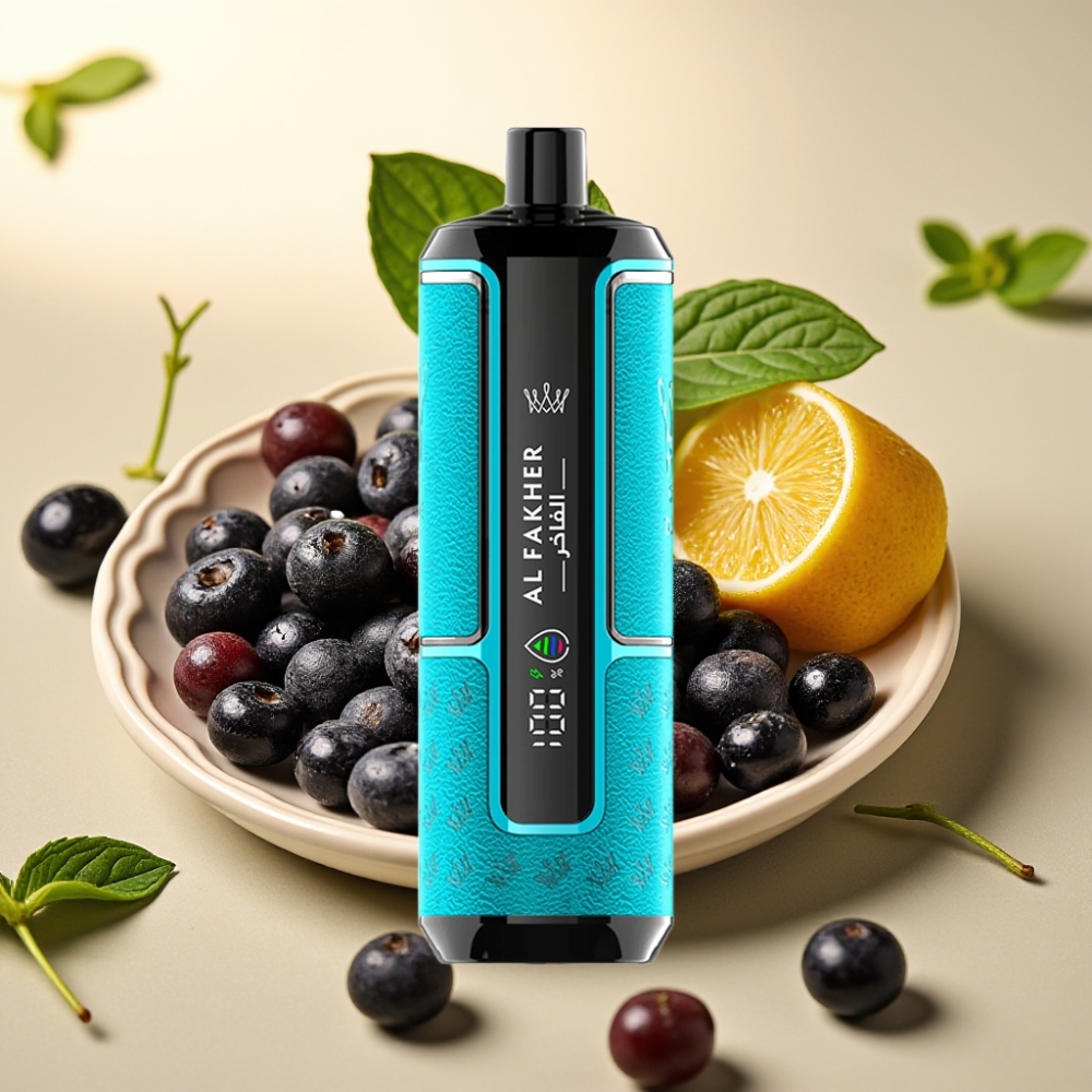 Al Fakher Crown Bar 15K Hypermax Jednokratna Vape Kit 22ml 600mAh Type-C Crna Ribica Metvica