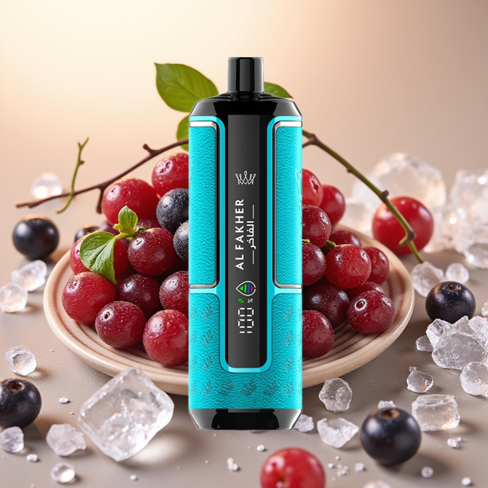 Al Fakher Crown Bar 15K Hypermax Jednokratna Vape Kit 22ml 600mAh Type-C Crni Ribizl Led