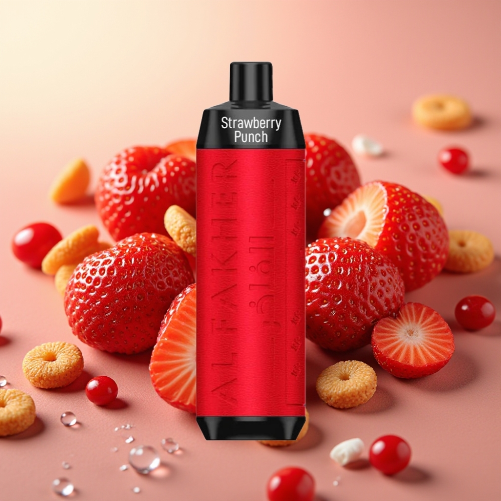 Al Fakher Crown Bar 8000 Cristal Jednokratna Vape Jagoda Punch 600mAh USB-C 18ml 5mg 0.6ohm