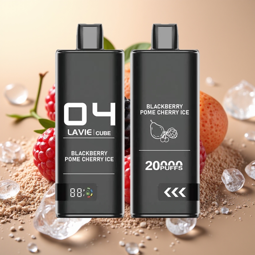 Lavie Cube 20000 Pufova Jednokratna Vape 28ML 5% Blackberry Pome Cherry Ice