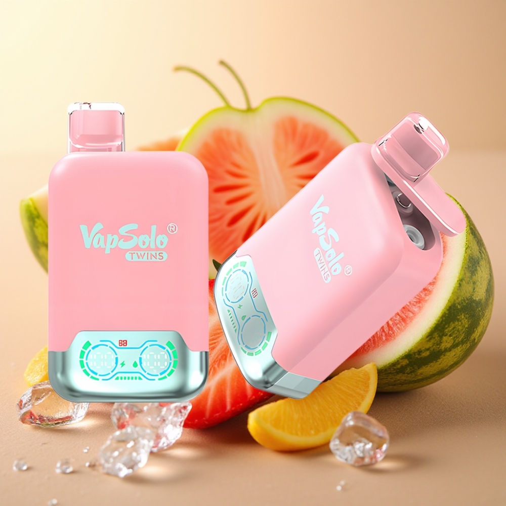 Vapsolo Twins 20000 Puffs 40ml Jagoda Led & Mango Breskva Lubenica Tip-C