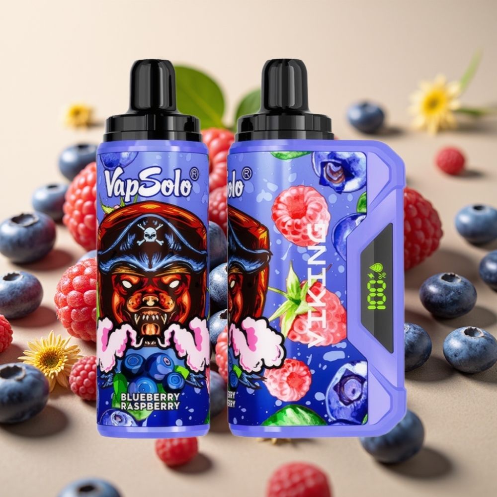 VapSolo VIKING 12000 Pufova Jednokratna E-cigareta 22ml Borovnica Malina Type-C