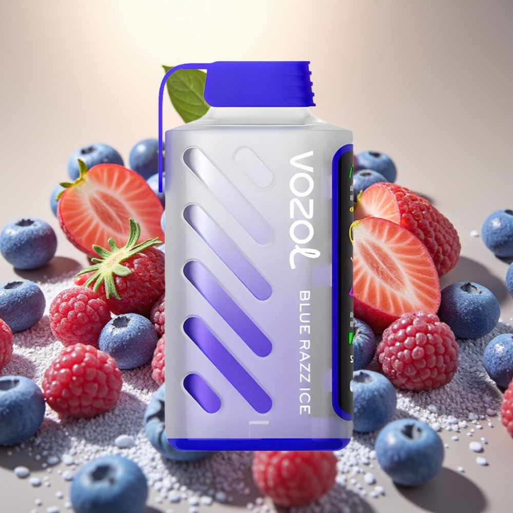 VOZOL Gear Power 20000 Pufova S.i.L.C. Tech Dual Mesh Coil Plavi Razz Led