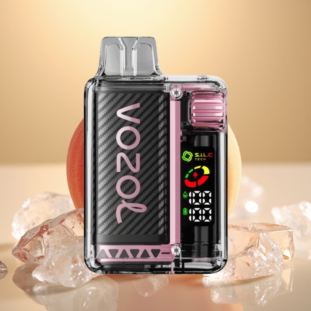 VOZOL Vista 20000 Puffs 650mAh 2% OLED S.i.L.C Dual Mesh MTL Breskva Led
